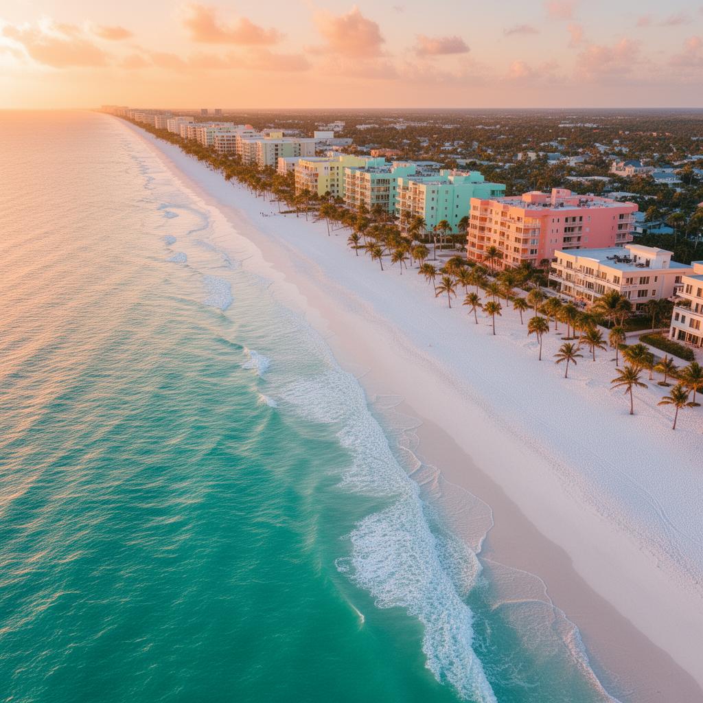 Redington Beach Florida coastline at sunset